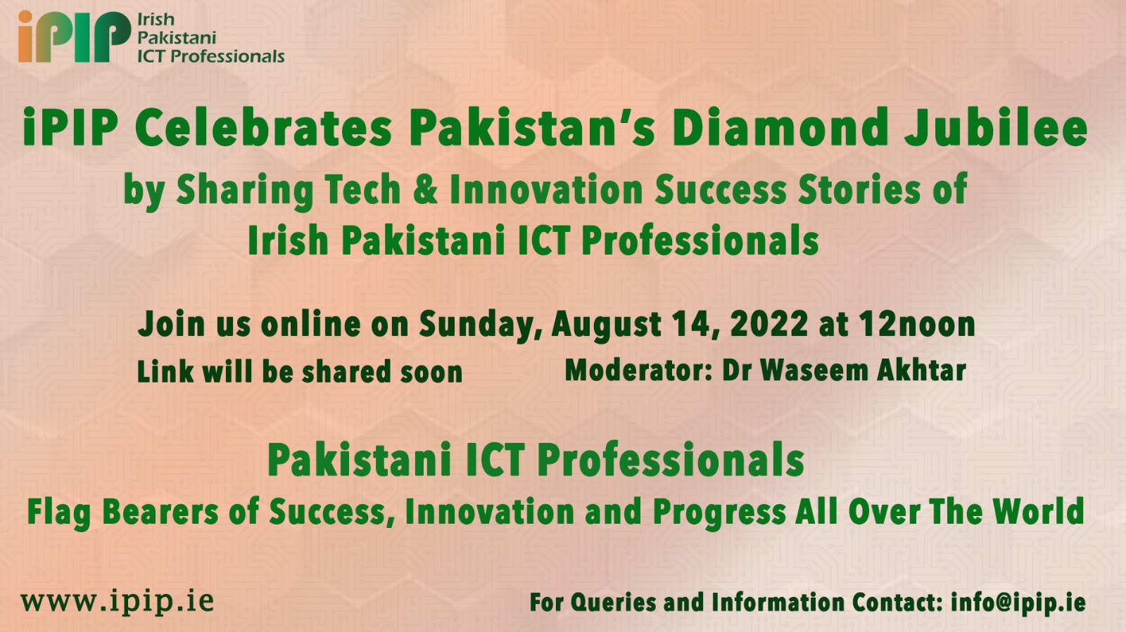 iPIP Celebrates Pakistan’s Diamond Jubilee – Virtual Event